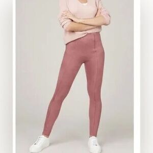 Spanx Faux Suede Rose High Rise Leggings NWT XL